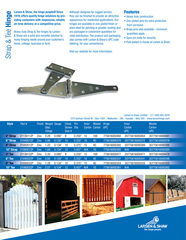 Strap & Tee Hinges 